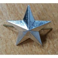 Звезда 20 мм металл серебро 