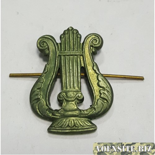 Эмблема петличная военно-оркестровые служба без венка защита металл