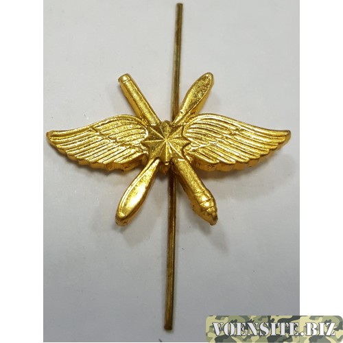 Эмблема петличная ВКС со звездой золото металл