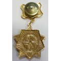 Знак-медаль Воин-спортсмен на колодке триколор