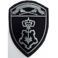 Шеврон вышитый черно-серый вневедомственной охраны войск национальной гвардии Российской Федерации 