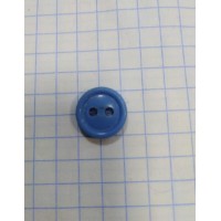 Пуговица 11 мм двухпрокольная голубого цвета