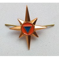 Эмблема петличная МЧС золото металл