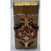 Зажигалка газовая турбо с символикой знак Щит КГБ