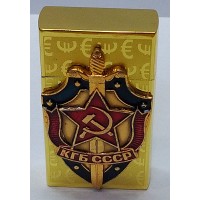 Зажигалка газовая турбо с символикой знак Щит КГБ 