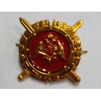 Эмблема петличная Росгвардии в форме круга золото металл 
