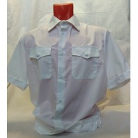 Рубашка белого цвета короткий рукав р.48-50