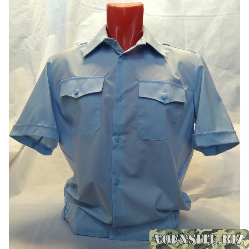 Рубашка голубого цвета Полиции короткий рукав