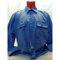 Рубашка голубого цвета длинный рукав 