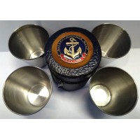 Набор стопок в кожаном чехле с символикой средний Военно-Морской Флот