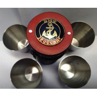 Набор стопок в кожаном чехле с символикой малый Военно-Морской Флот якорь
