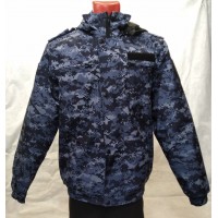 Куртка мужская демисезонная расцветка синяя точка укороченный вариант