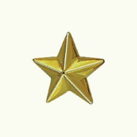 Звезда 13 мм металл золото