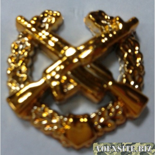 Эмблема петличная мотострелковые войска с венком золото полиамид