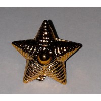 Звезда 13 мм полиамид золото рифленая 