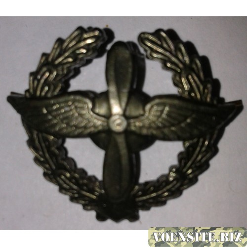 Эмблема петличная ВВС с венком защита металл