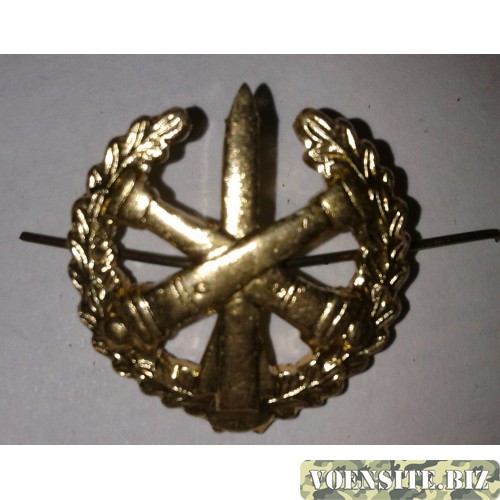 Эмблема петличная РВиА с венком золото металл