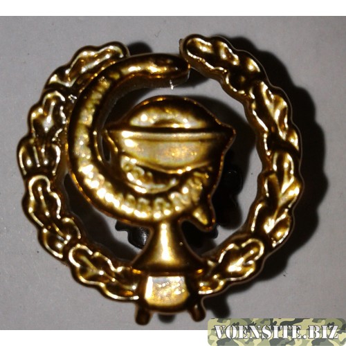 Эмблема петличная Медицинская служба с венком золото полиамид, правая, левая