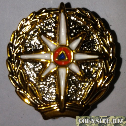 Эмблема петличная МЧС золото полиамид