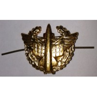 Эмблема петличная ПВО с венком золото металл