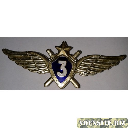 Знак Классности ВВС 3 степени синяя эмаль